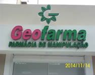 Letra caixa em Aço Galvanizado com pintura automotiva e iluminação interna com led.